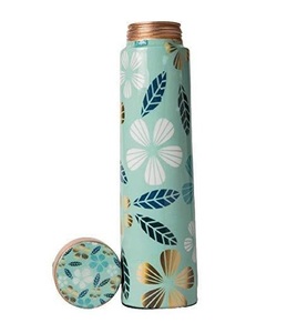 Bouteille d'eau en cuivre fini miroir de haute qualité pour la vaisselle sportive pour enfants et échantillon gratuit disponible avec logo personnalisé. - Product Image 5