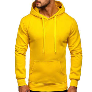 Sweat-shirts à capuche pour hommes en molleton 100% coton, tendance, manches longues, ourlet flexible, couture de la manche, coupe régulière, vêtements d'automne pour hommes - Product Image 4