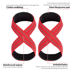 Sangles de poignet pour musculation en forme de 8 avec logo personnalisé en gros, accessoire de sport d'hiver tendance pour la musculation et l'entraînement en salle de sport - Product Image 3