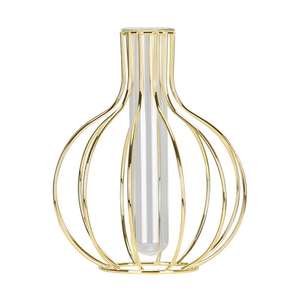 Descubra la colección Trendy Metal Flower Jases, el accesorio imprescindible para mantenerse a la vanguardia del jarrón de metal Curvo - Product Image 1