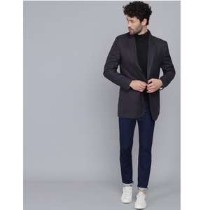 Blazer Gris Oscuro de la Mejor Calidad para Hombre, Corte Entallado, Chaqueta Formal de Negocios para Oficina y Eventos, Disponible a un Precio Competitivo - Product Image 1