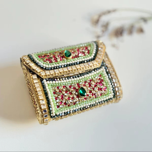 กระเป๋าคลัทช์ลายโมเสกสุดเก๋สำหรับสุภาพสตรี กระเป๋าคลัทช์ลายโมเสกสำหรับงานพิเศษและงานเฉลิมฉลอง งานปาร์ตี้ งานแต่งงาน - Product Image 1