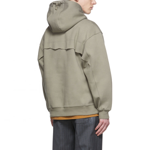 Sudadera con capucha de algodón 100% para hombre, Sudadera de felpa francesa de gran tamaño con técnica bordada para otoño - Product Image 3