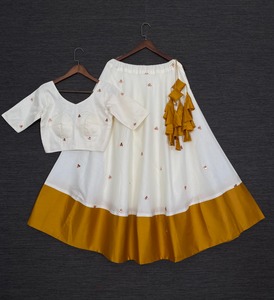 Dewbest — vêtements de soirée de styliste, en coton lourd avec miroir en papier, travail et couture, tenue de mariage, lehngha choli, nouvelle collection - Product Image 3