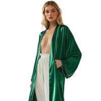 Robe en satin de soie de mûrier tissée, personnalisable, 22, 25, 30 Momme, Grade 6A, OEM, Romantique, Luxe, Élégante, Thermique, Ornée de perles et de motifs floraux sur le devant