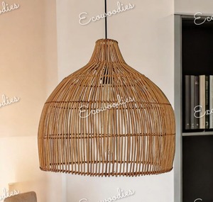 โคมไฟหวายสานด้วยมือสไตล์มินิมอลโคมไฟหวายสำหรับสวนที่สร้างสรรค์และมีเอกลักษณ์ - Product Image 6