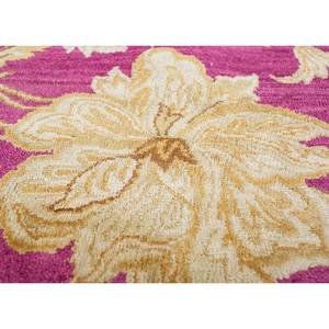 Tapis en laine et soie noués à la main Aurora, motifs floraux rose et violet, pour la maison, la voiture, modèles rectangulaires en puzzle - SLR-50, tapis de salon, couloir - Product Image 3