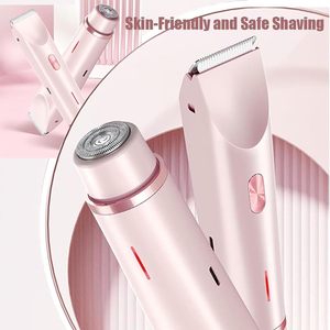 Rasoir Électrique Femme 2-en-1 Humide et Sec, Épilateur Étanche IPX7 Rechargeable avec Double Lame pour Visage, Corps, Bras et Jambes - Product Image 6