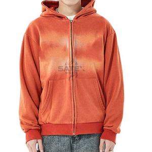 Sweat-shirts unisexes en molleton lourd surdimensionné vintage à coupe ample, lavage à l'acide, 100% coton, pour hommes, personnalisés, 380 g/m² - Product Image 2