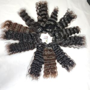 100% Unprocessed Natural Wave Indian Human <b>Hair</b> Double Weft Bundles Raw Temple Vendor Wavy <b>Black</b> Color Styles Lace <b>Extensions</b> - Product Image 5