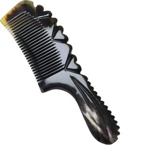 Peine de Cuerno de Búfalo Natural de 12cm/16cm, Dientes Anchos, Antiestático, Masajeador de Cabeza, Cepillo para el Cabello, Cuidado de la Salud, Peine para Barba - Product Image 4