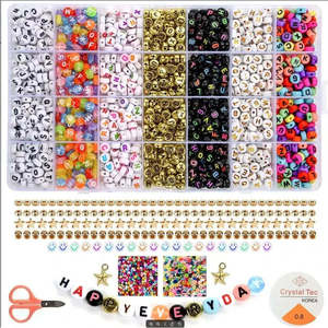 Kit de 2600 Piezas para Hacer Pulseras de Cuentas para Niños, Materiales de Plástico y Acrílico, Juego de Joyería en Caja para Niñas - Product Image 4