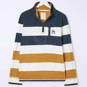 Les chemises à demi-fermeture éclair font une déclaration audacieuse avec les chemises à demi-fermeture éclair en coton Streetwear moderne 100% - Product Image 1