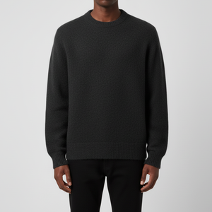 Suéter de Punto de Mohair Esponjoso, Cuello Redondo, Corte Holgado, de Primera Calidad, Hecho a Medida, Suéter Moderno - Product Image 3