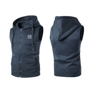 Wholesale OEM Service Latest Design <b>Men</b> <b>Sleeveless</b> Hoodies Made In Pakistan <b>Sleeveless</b> Hoodies - Product Image 5