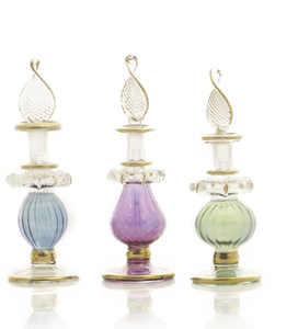 Wholesale Egyptian Glass Perfume <b>Bottle</b> 2 | Mouth Blown Pyrex 24K Gold Hand Engraved | - Product Image 6