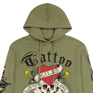 Venta al por mayor personalizado hombres sudaderas con capucha de diamantes de imitación DTG DTF sublimación impresión Streetwear sudadera polar OEM - Product Image 3