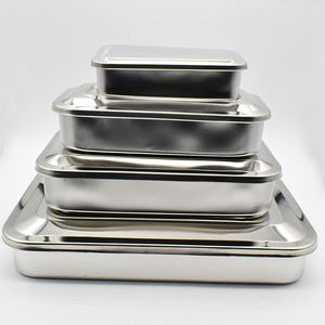 Bandeja de instrumentos de nueva calidad, caja de cesta, caja de instrumentos quirúrgicos de desinfección de acero inoxidable 304, bandeja de esterilización con cubierta - Product Image 4