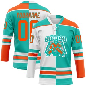 Maillot de hockey sur glace à lacets haute performance 100% polyester antibactérien et à séchage rapide Nom d'équipe personnalisé Adulte unisexe - Product Image 6