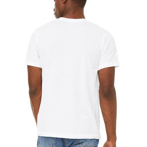 T-shirt uni en coton 100% léger et doux, col rond, pour homme, été - Product Image 3