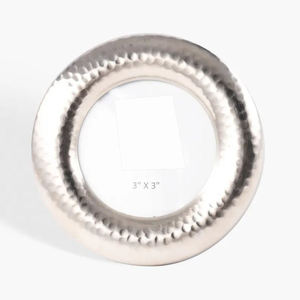 Marco de fotos de aluminio girasol redondo Simple plateado personalizado con diseño de flor dorada estilo de lujo moderno duradero - Product Image 1