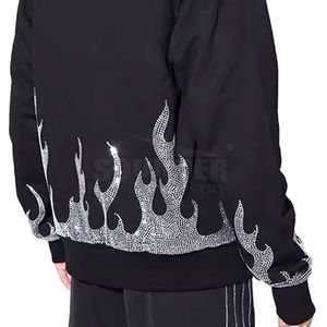 En línea superventas hombres diamantes de imitación sudaderas con capucha nuevo estilo hombres diamantes de imitación sudaderas con capucha bajo Moq hombres diamantes de imitación sudaderas transpirables - Product Image 6