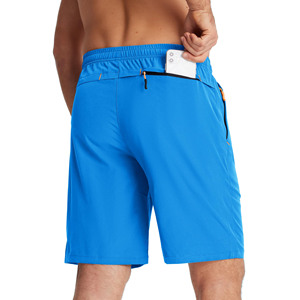 Pantalones cortos de gimnasio con logotipo personalizado para hombre, cintura elástica, color sólido, entrenamiento deportivo, ropa de primavera, cómodos pantalones cortos informales para correr - Product Image 3