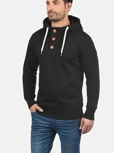 High Quality Oversized Men's 1/4 Quarter Button Pullover Hoodies Heavy <b>Vintage</b> <b>Sweatshirts</b> Plain Streetwear Wholesale - Product Image 6