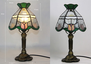 Lampada da Tavolo in Ferro con Vetro Colorato <span class=keywords><strong>Tiffany</strong></span>, Decorazione per Angolo Divano, Stile Mediterraneo Haute Couture, Controllo Touch LED, Personalizzabile - Product Image 5