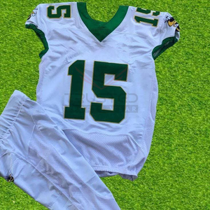 Maillot de football américain de qualité supérieure, prix de gros, short, séchage rapide, respirant, logo personnalisé, broderie en twill, pour hommes - Product Image 1