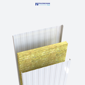 Sinh thái thân thiện cách nhiệt Tường Bánh Sandwich Panel Rock len bên ngoài tường prock Panels đối với Xây dựng/văn phòng/công nghiệp/logictics - Product Image 2