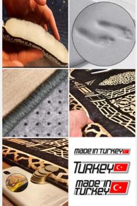 Tappeto da preghiera imbottito in rilievo in schiuma spessa 2.5 CM turco imbottito morbido tappetino di preghiera islamico Sejadah Janamaz pieghevole lavabile