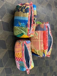 Wholesale Lot, Indian Cotton Patch Work Toiletry Bag, Travel Bag, Make up Pouch, Quilted Wash Bag, Shaving <b>Kit</b>, Vanity Bag - Product Image 5