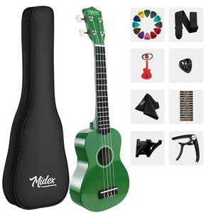 23 Inch Green Concert Ukulele <b>Kit</b> with Bag, Strap, Picks & Method <b>Book</b> | Midex UKX-233GR - Product Image 1