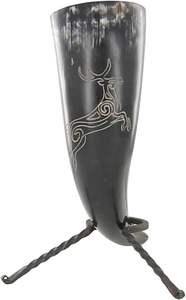 Corne à boire Viking artisanale Cadeau de mariage idéal pour garçons d'honneur et demoiselles d'honneur Corne à boire traditionnelle par HF CRAFTS - Product Image 4