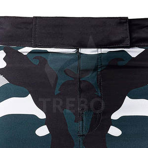 Pantalones Cortos de MMA de Alta Calidad para Hombre, Cintura Alta, Elásticos, Transpirables, de Secado Rápido, Cómodos, Material de Spandex/Poliéster, Tejido de Punto - Product Image 5