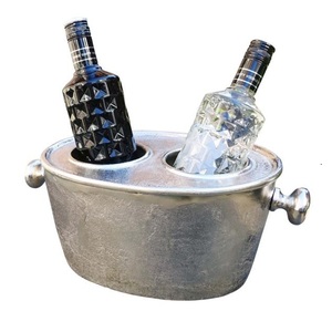 ถังน้ำแข็งแชมเปญสีทองสำเร็จรูปพร้อมหูจับ,ถังน้ำแข็งแชมเปญสุดหรูถังไวน์เย็นสำหรับขายพร้อมโลโก้ที่กำหนดเองยอมรับได้ - Product Image 3