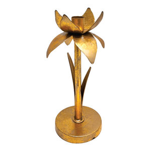 Lot de 3 bougeoirs en aluminium couleur or petite taille support de bougies en bois pour mariage et décoration de Table personnalisée - Product Image 4