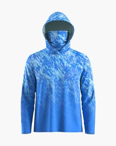 Sudadera con capucha de pesca de rendimiento de poliéster de secado rápido con impresión por sublimación de alta calidad OEM 2025 Upf 50 camisa de pesca con capucha deportiva - Product Image 2