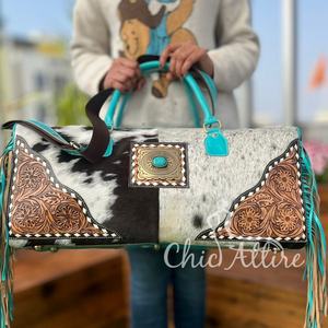 กระเป๋าเดินทางขนาดใหญ่ขนาดใหญ่สไตล์วินเทจหนังวัว - Product Image 1