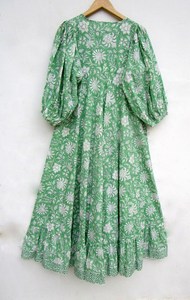 2024 collection en gros tie dye longue caftan col en v demi-manches rayonne tissu robe ample avec fente latérale printemps caftan - Product Image 2