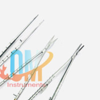 Instrumentos OldMed, Juego de 3 Piezas de Instrumentos de Microcirugía Oftálmica TC, Acero Inoxidable de Grado Médico, Autoclavables, Aguja Castroviejo