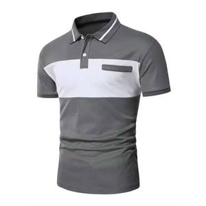 Camisas Casuales de Algodón con Logotipo Estampado OEM, Nuevo Diseño, Manga Corta, Color de Contraste, Uniforme de Trabajo, Ajuste Cómodo, Camisas Polo para Hombre - Product Image 2