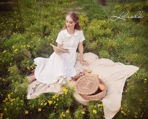 Robe midi blanche pour femmes avec col en coton biologique et lin mélangé Vêtements d'été pour l'élégance au quotidien - Product Image 2