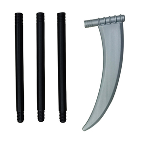 Guadaña de la Muerte de Plástico de Cuatro Secciones para Halloween, Accesorio de Actuación, Juguete Infantil, Modelo <span class=keywords><strong>Tridente</strong></span> del Diablo - Product Image 2