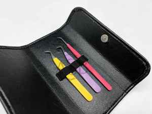 Pinces à cils professionnelles en acier inoxydable durable à prise forte à 90 et 45 degrés avec logo personnalisé, pointe non fibreuse pour cils - Product Image 4