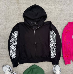 Cotton Fleece Custom Plain Cotton Blended Pakistan Made Best Product Screen Printing Hoodies for Men - Product Image 5