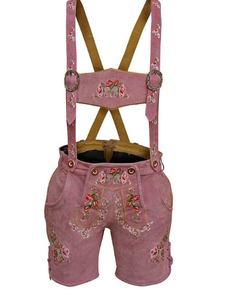 Lederhosen Original para mujer más atractivo Dark German Bavarian Hot Shorts señoras pantalones cortos cintura Oktoberfest Lederhosen - Product Image 6