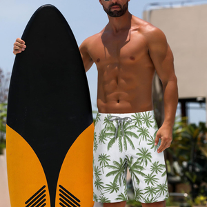 Shorts de Baño con Estampado Tropical para Hombre, Cintura Elástica, Tiro Medio, Secado Rápido, Ecológicos y Cómodos para el Verano - Product Image 6