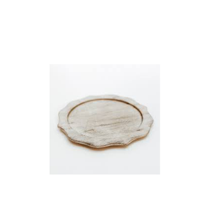 Platos clásicos redondos de madera para uso en la cocina, restaurantes, vajilla hecha a mano - Product Image 2